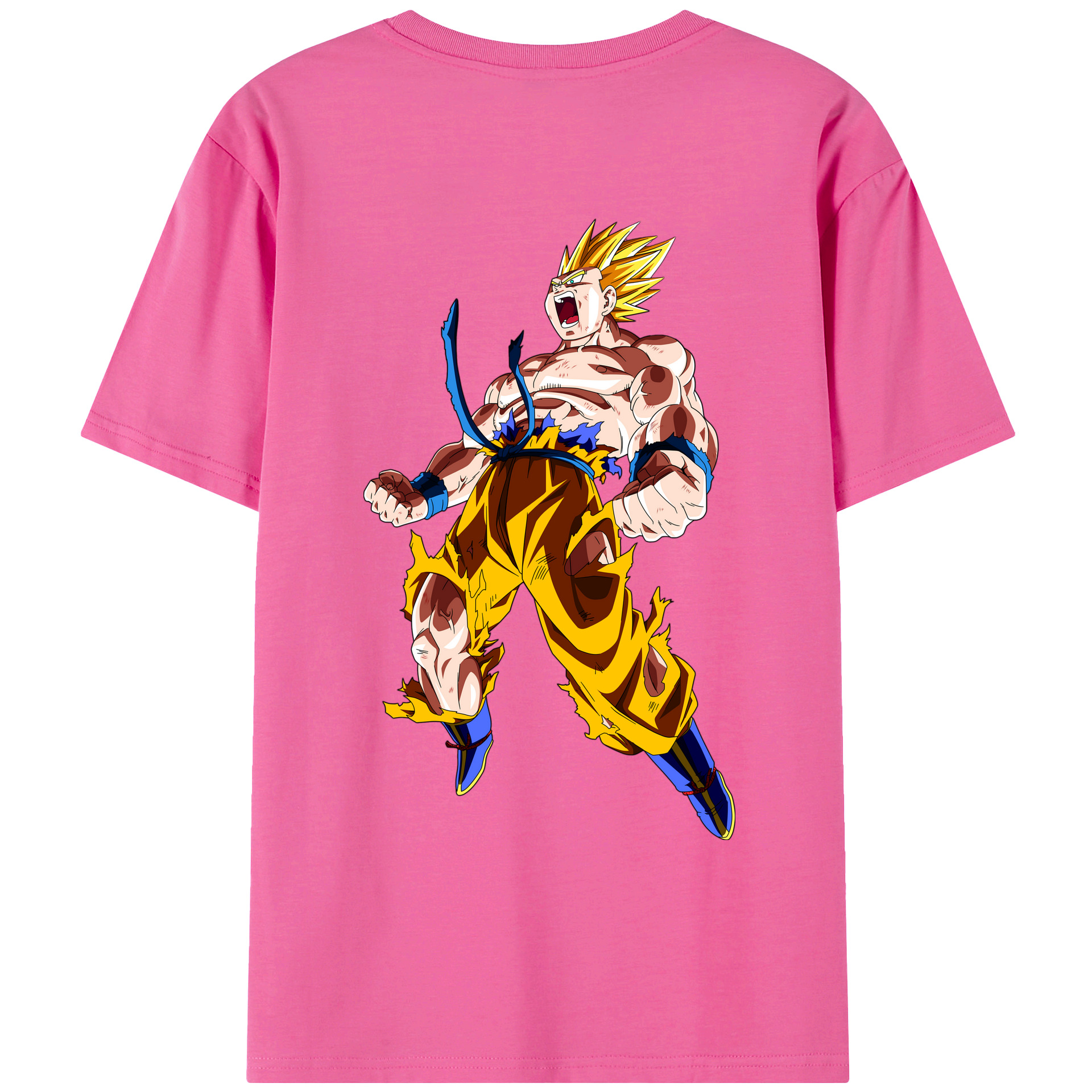 （画像用） ドラゴンボール 孫悟空（そん ごくう）Son Goku カカロット DRAGON BALL Kakarotto レディース半袖Tシャツ(バックプリント)